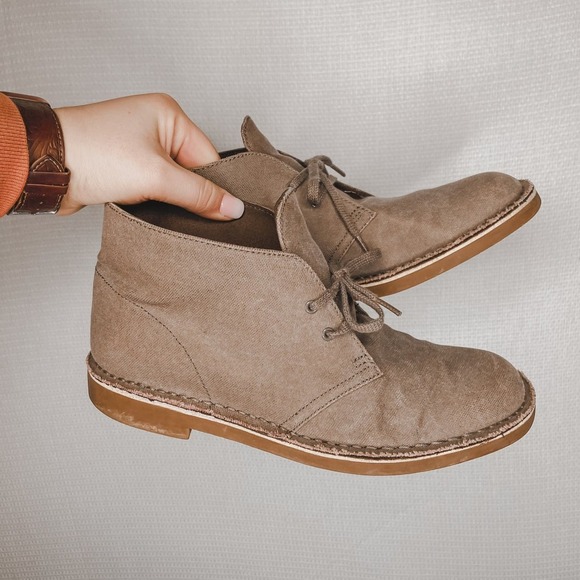 Clarks | Mens Suede Tan Bushacre Shoes 9 - Picture 1 of 6